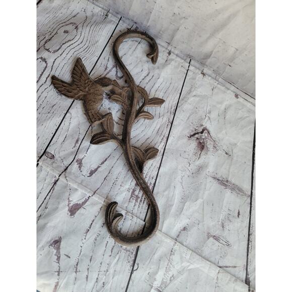 Large Hanger Hummingbird S Hook Cast Iron Bird Feeder Plant Hanger 11in - Picture 1 of 6